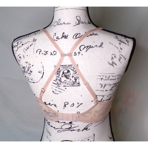 🆕NATORI Cherry Blossom Convertible Push-Up T-Shirt Bra Cameo Rose 36D #727191 - Picture 10 of 11